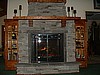 Photo 5 Cherry Mantel with Beveled Glass Bookcases